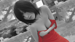 Boobs woman asians red