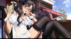 Books Anime anime girls reading fate stay night tohsaka rin 
