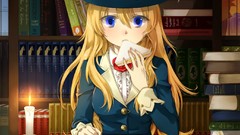 Books Anime blondes eating anime girls blue eyes