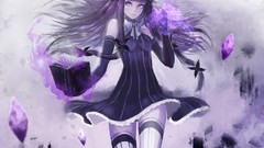 Books anime girls touhou patchouli knowledge purple eyes video 