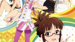 Books Anime glasses skirts anime girls brunettes idolmaster 