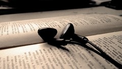 Books apple headphones old books