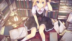 Books blondes anime girls blue eyes original characters