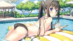 Books blush long hair anime girls black hair your diary ayase 