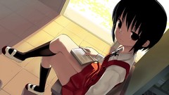 Books chairs glasses dress socks sitting red dress floor shirts 