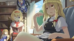 Books Fairies dress hats flying Ribbons sitting blondes 