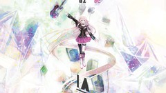 Books headphones Anime Computers Drums instruments guitars pink 