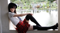 Books Japanese project hello asians models digital black hair 