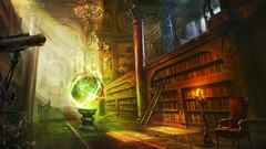 Books Library artwork fantasy art Shuxing Li