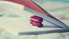 Books London bus Objects minimalistic scale models 