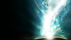 Books magic black background