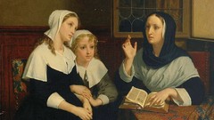 Books paintings teaching artwork portraits Hugues Merle 