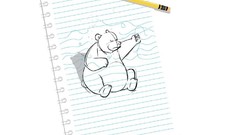 Books Pencils Bears funny drawings sketches