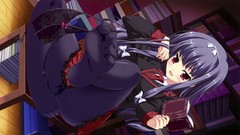 Books Photoshop long hair anime girls pantyhose seifuku black 