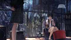 Books Tables Knives sitting Lamps clocks anime girls speakers 