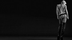 Boots blondes woman back