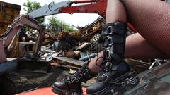 Boots combat leather boots