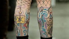 Boots tattoos woman