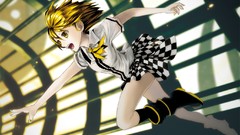 Boots vocaloid yellow eyes kagamine rin