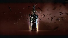 bottles digital art broken glass artwork cgi render