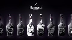 Bottles hennessy cognac artwork