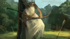 Bows concept art Archers fantasy art