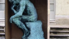 Boxes thinking artwork