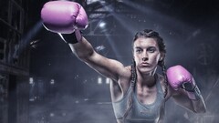 boxing Women Sports sports bra boxing gloves hdr sun rays Sport
