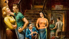 Boy advertisement creativity artwork pinups old people