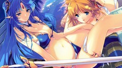 Boy Alice elves anime girls cleavage bikini