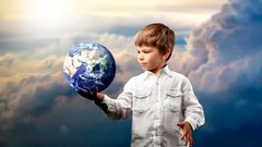 Boy clouds baby Earth