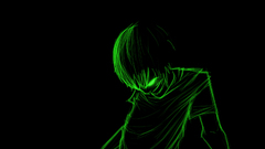 Boy dark white scary