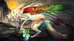 Boy Wolves artwork sakimichan Okami