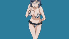 Bra blue hair short