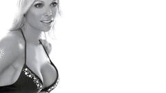 Bra cleavage monochrome Holly