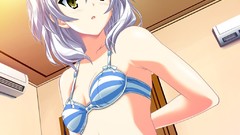 Bra gray hair game cg ecchi underwear undressing erect nipples