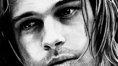 Brad Pitt faces illustrations artwork