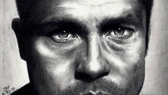 Brad Pitt faces illustrations artwork