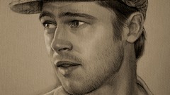 Brad Pitt illustrations artwork