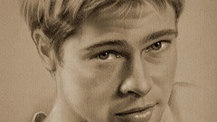 Brad Pitt illustrations artwork sketches