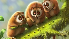 Branches moss ants artwork