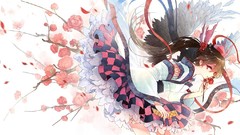 Branches wings feathers hats red eyes Ribbons skirts long hair 