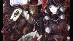 Branches wings white hair red eyes bows hoodies tattoos long 