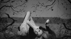 Branches woman monochrome