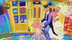 Bride and groom high