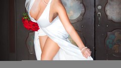 Brides high heels wedding