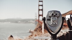 Bridge golden gate bridge San Francisco depth of field USA