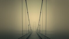 Bridge sad mist construction outdoors