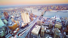 Bridges buildings cities rivers new york city