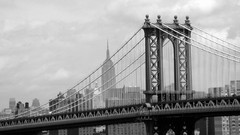 Bridges monochrome architecture buildings cityscapes new york 